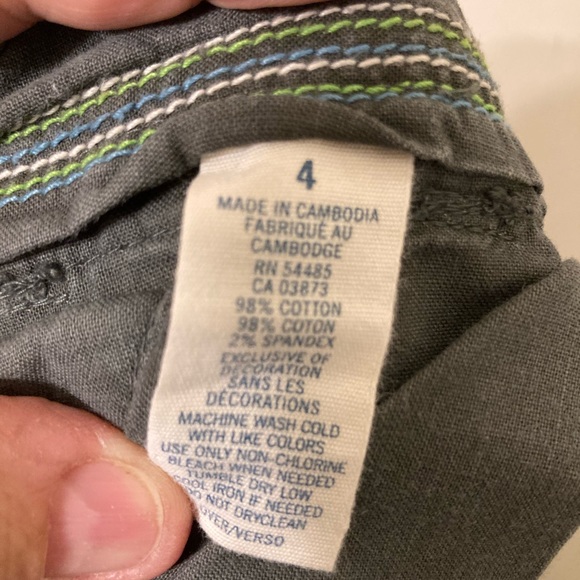 American Eagle Capris. Double Button Waist Button Pockets. Gray Size 4. Shorts - Picture 8 of 8